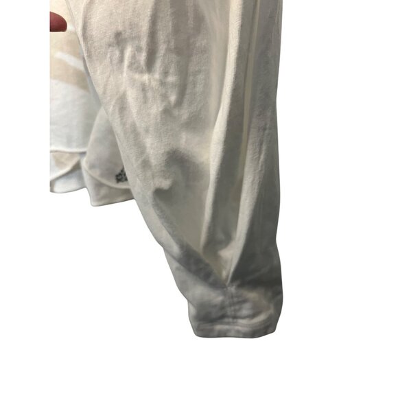 Free People White Oversized Long-Sleeve Shirt With Boho Print Detail Womens S - Picture 2 of 8